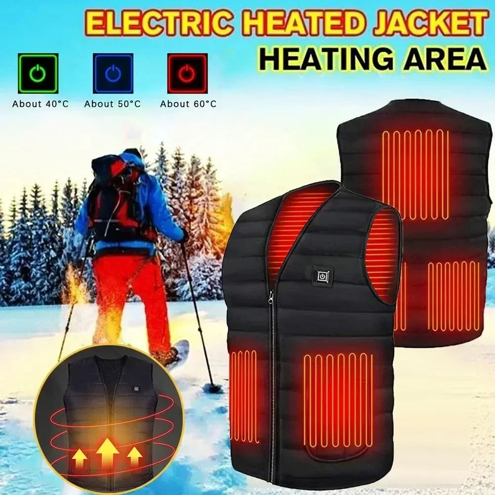 Thermax Heated Vest – Smart Temperature Control USB Winter Jacket