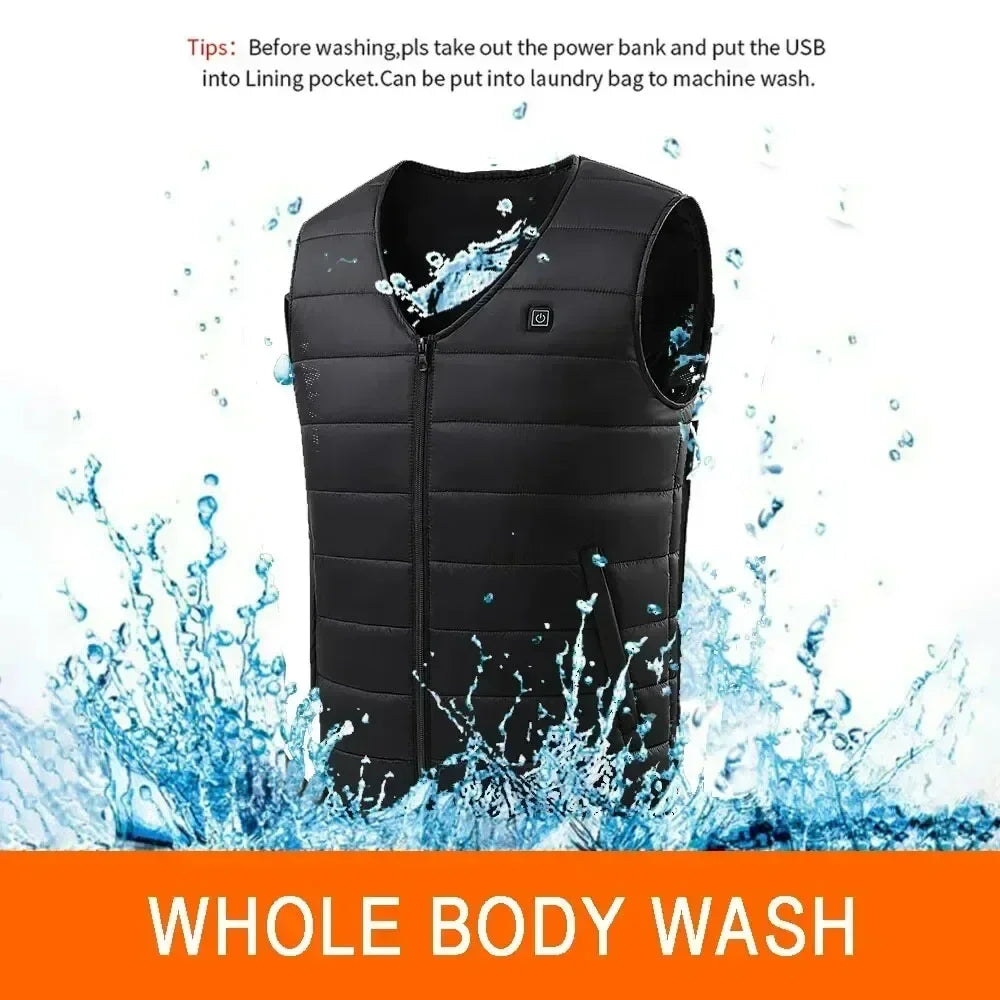 Thermax Heated Vest – Smart Temperature Control USB Winter Jacket
