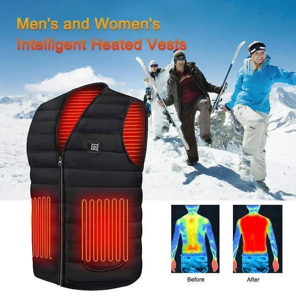 Thermax Heated Vest – Smart Temperature Control USB Winter Jacket