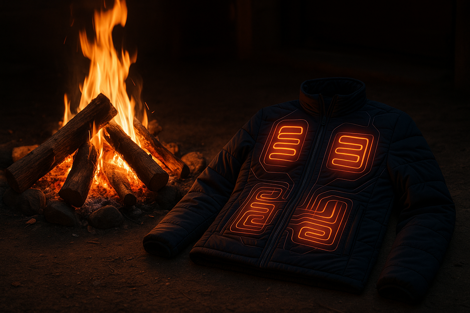 fire with electric warm jacket